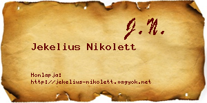 Jekelius Nikolett névjegykártya